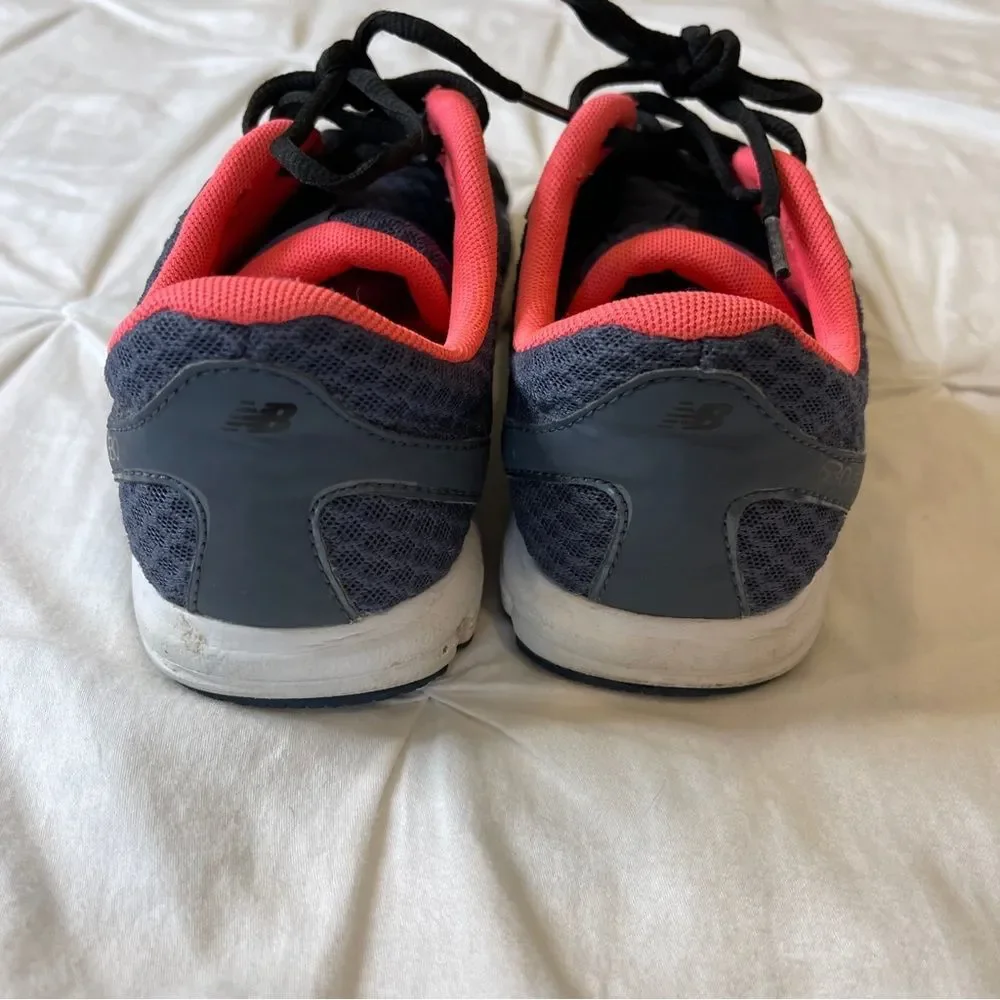 New Balance Gray & Orange Lace Up Athletic Sneaker Shoes Size 8.5